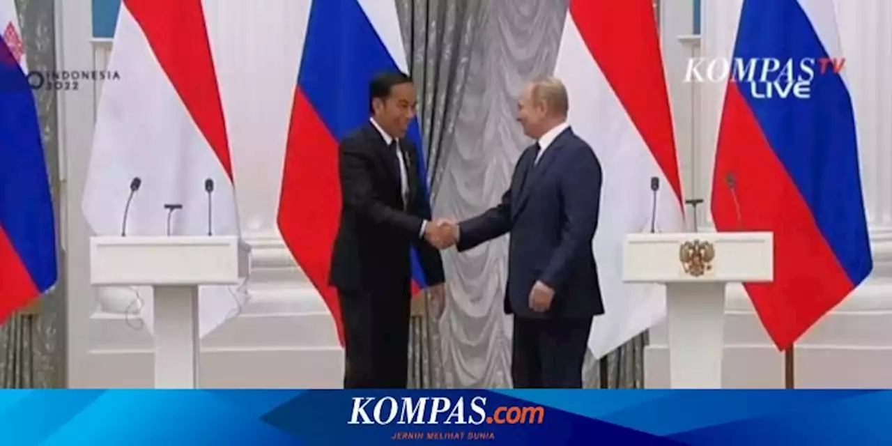 Di Hadapan Putin, Jokowi: RI Tak Ada Kepentingan Apa Pun, Kecuali Ingin Perang Selesai