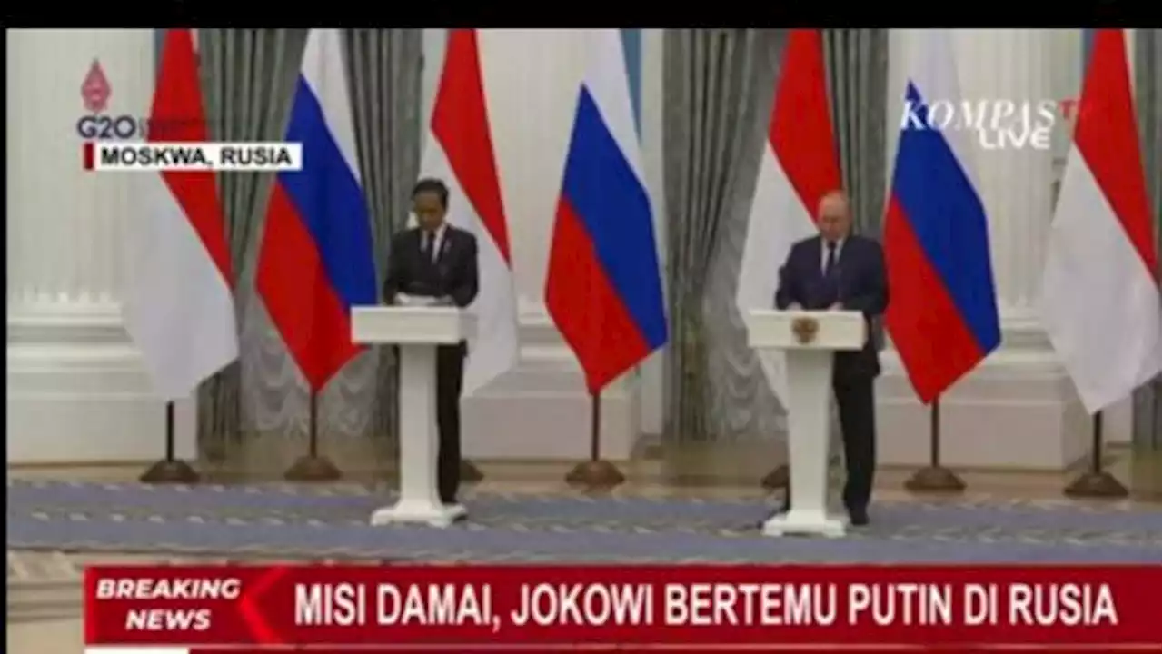 Bertemu Presiden Putin, Jokowi Tegaskan Tak Punya Kepentingan selain Perang Berakhir