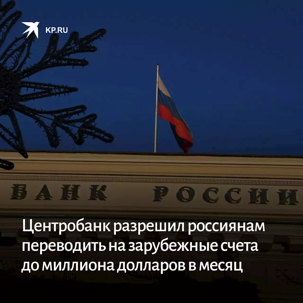 Центробанк разрешил россиянам переводить на зарубежные счета до миллиона долларов в месяц