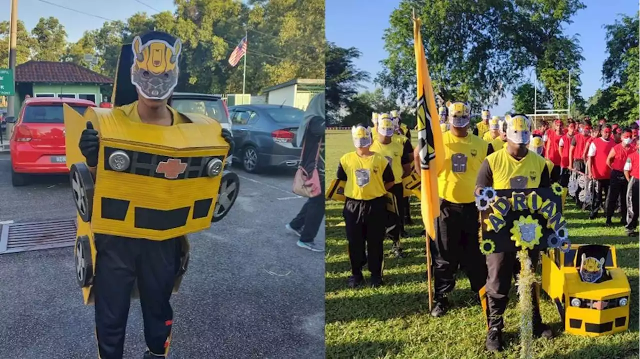 Teacher makes Transformers' Bumblebee costume for student on sports day, steals hearts of TikTok users (VIDEO)