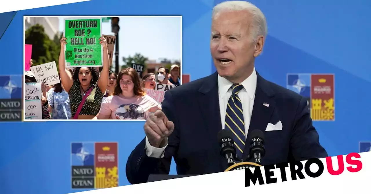 Joe Biden calls for dropping filibuster to codify Roe v Wade abortion rights