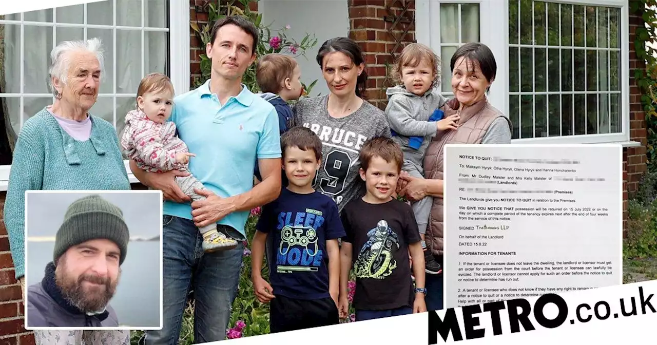 Royal Navy officer 'kicks out family of nine Ukrainian refugees' who fled to UK