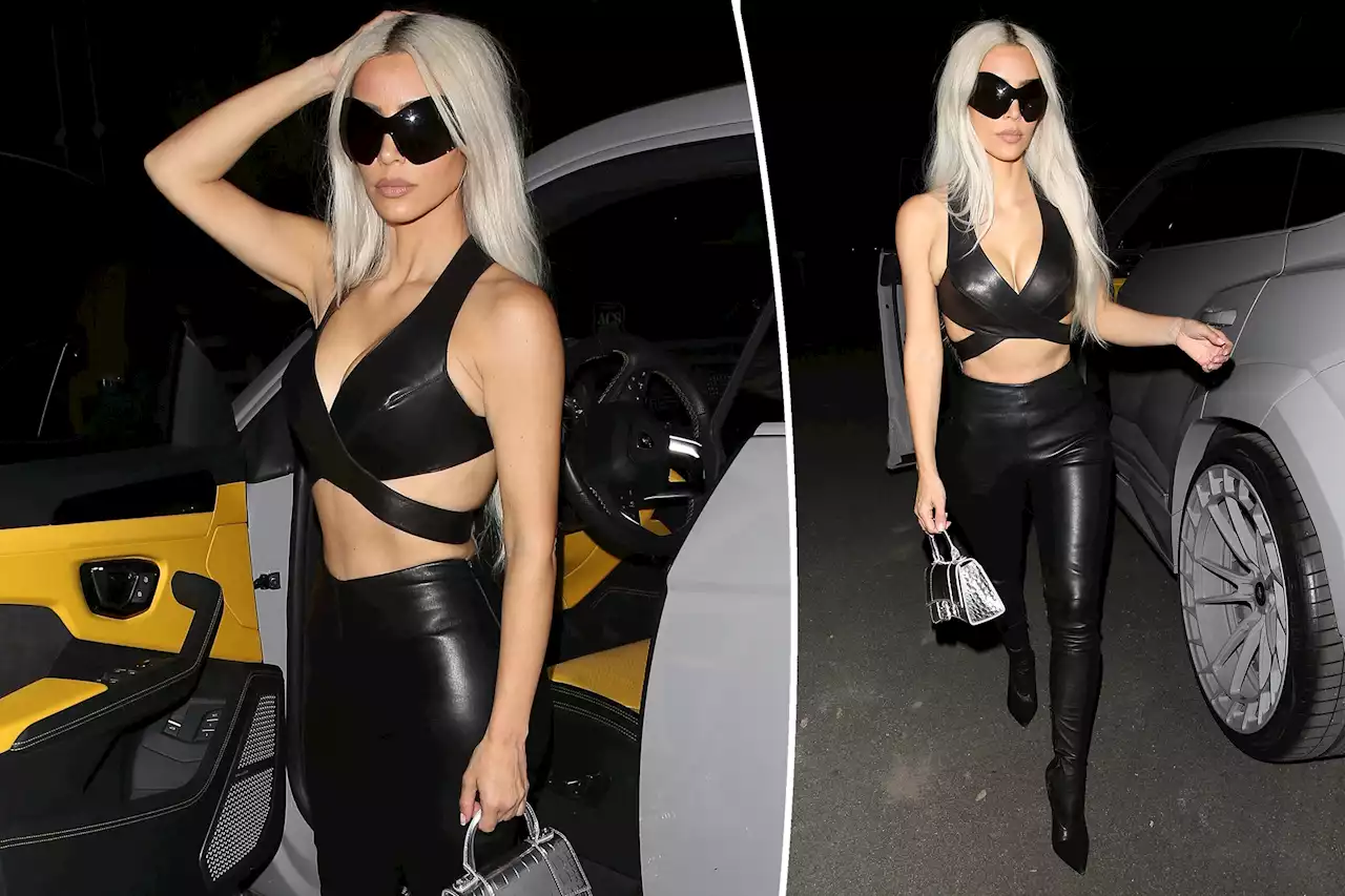 Kim Kardashian channels Batgirl in leather outfit on Khloé’s birthday