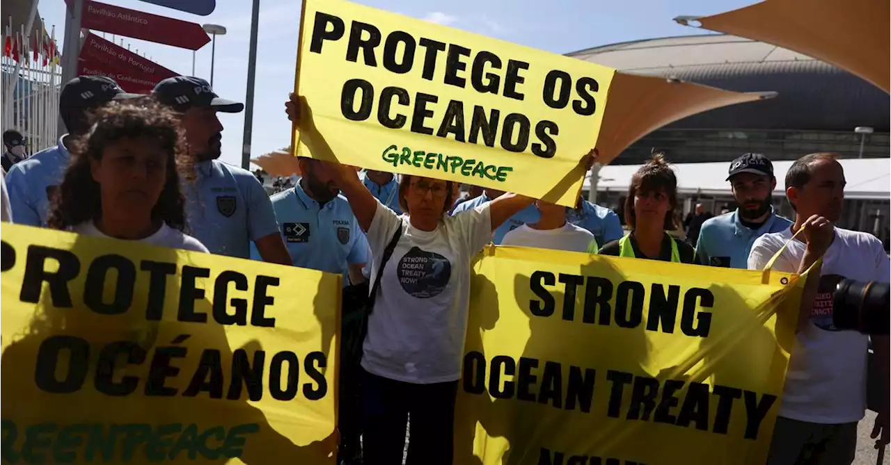 Portugal pushes Greenpeace activists off U.N. Ocean Conference premises