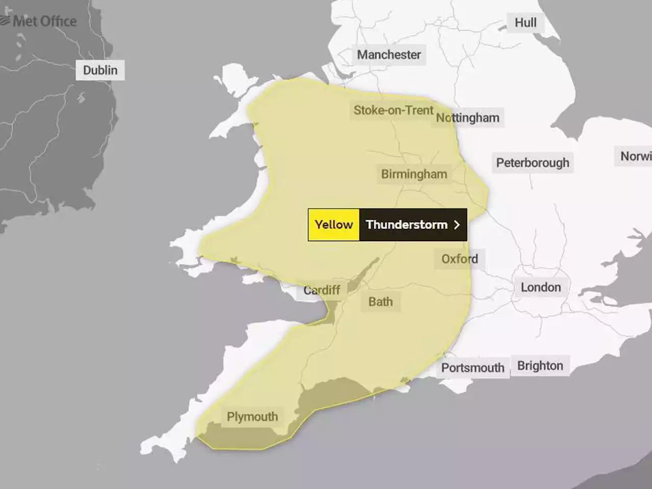 Thunderstorms forecast for Shropshire again as Met Office issues 10-hour warning