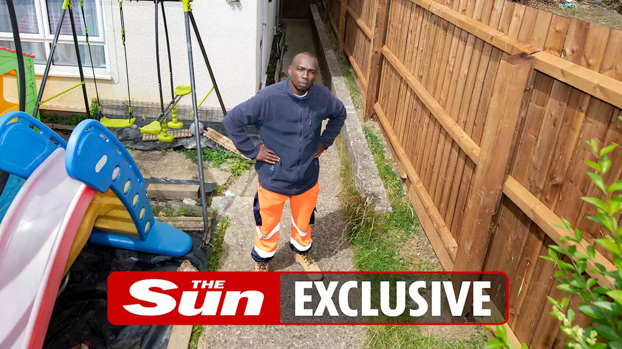 My neighbours have put up a 6ft fence to stop my son playing in the garden