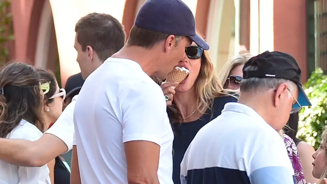 Tom Brady, Gisele Share Ice Cream On Italian Vacation, But Is It Avocado?!