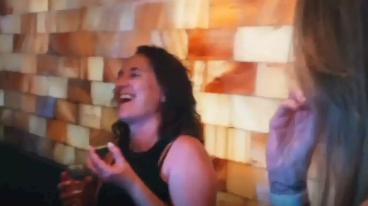 Himalayan salt wall: Restaurant guests are encouraged to lick the walls while dining