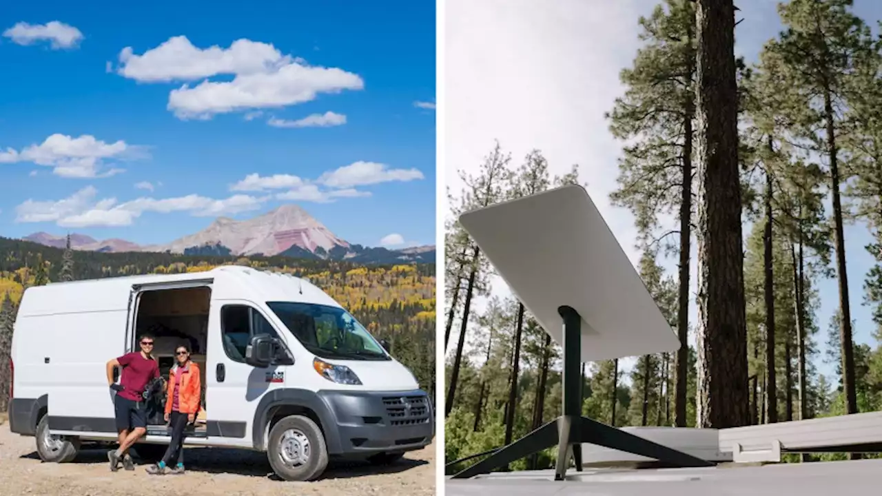 Two Starlink RV users test it out by logging on in the middle of a forest