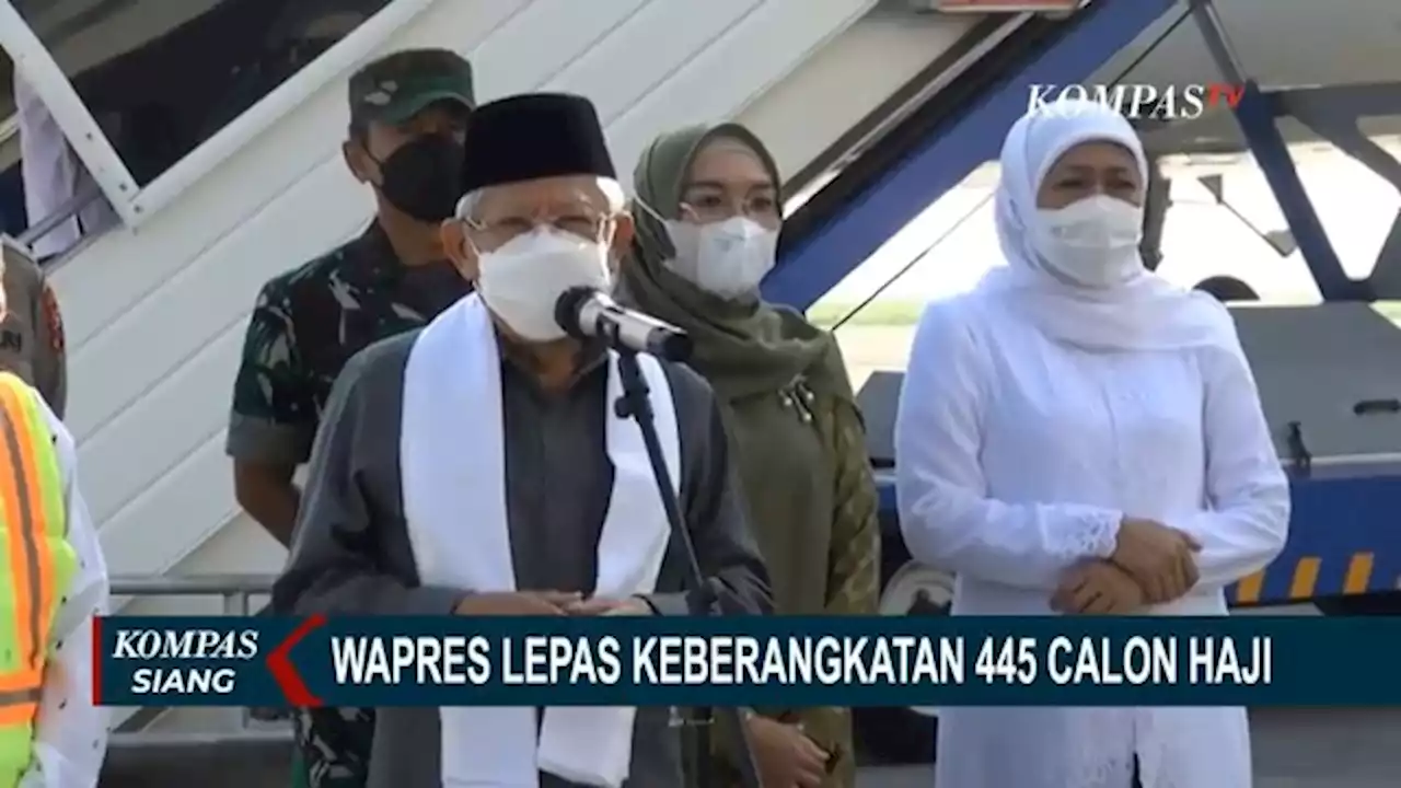 Ma ruf Amin Lepas Keberangkatan 445 Calon Haji ke Tanah Suci