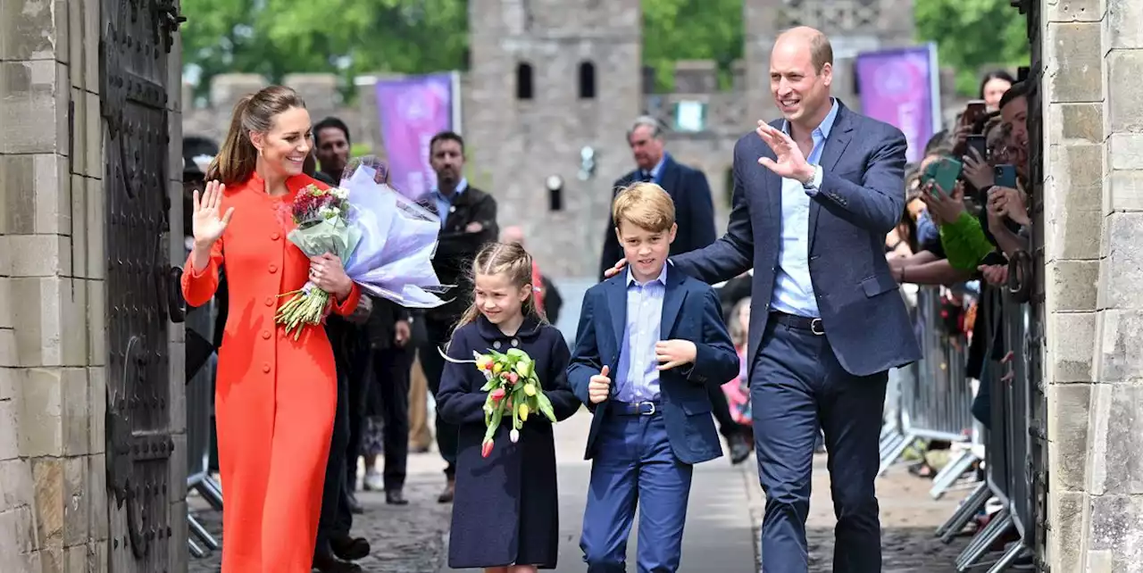 Prince George and Princess Charlotte are polite young royals as they follow protocol in Wales