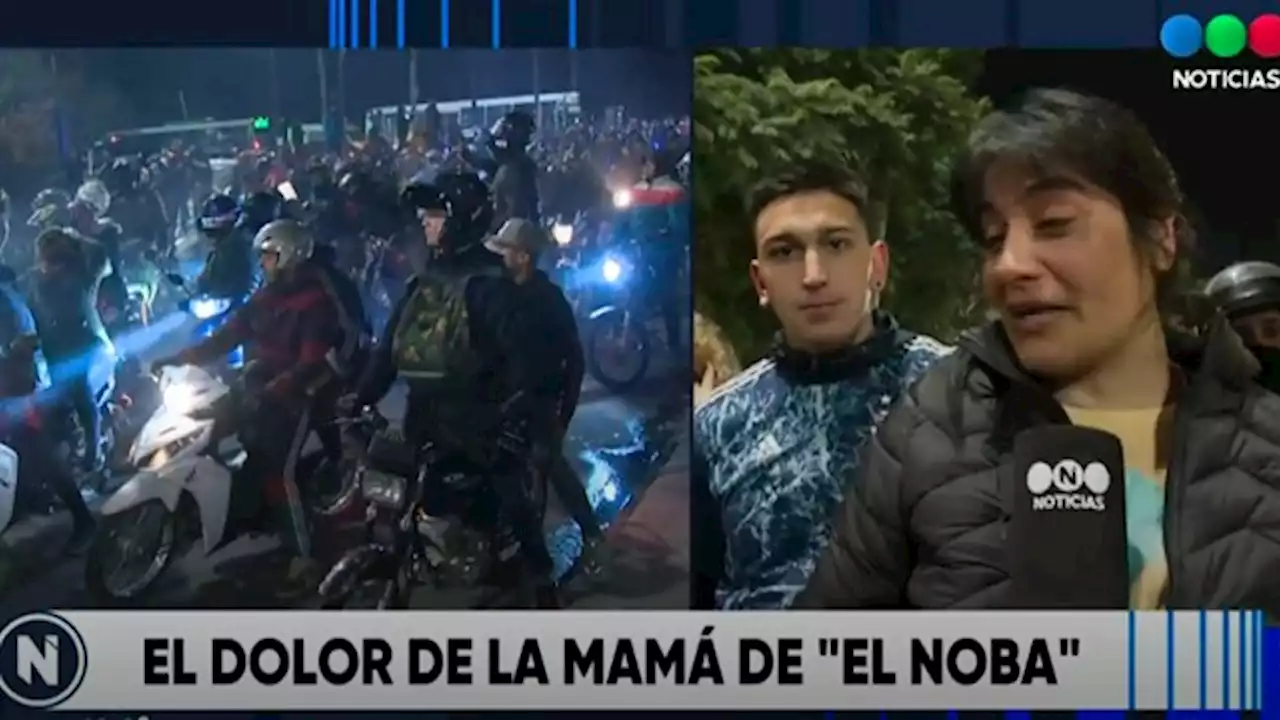 Despedida de El Noba con caravana de motos: el dolor de su mamá