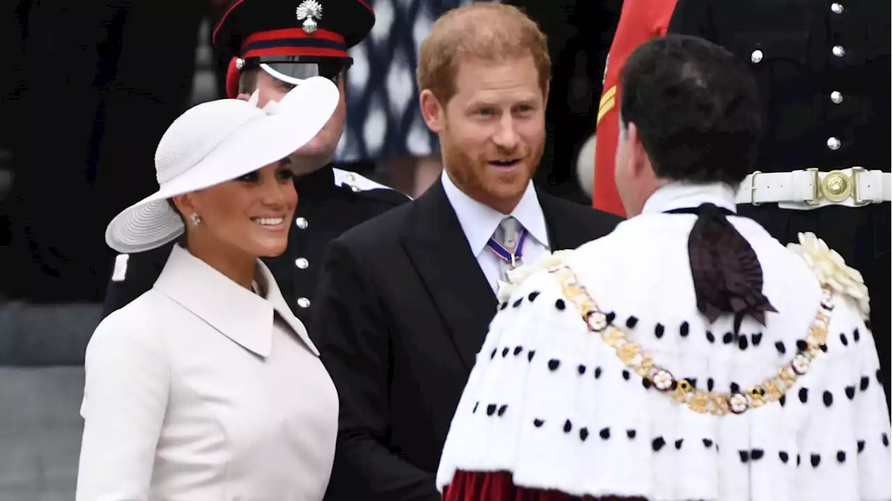 Prince Harry and Meghan Markle Both Cheered and Booed at Platinum Jubilee Service