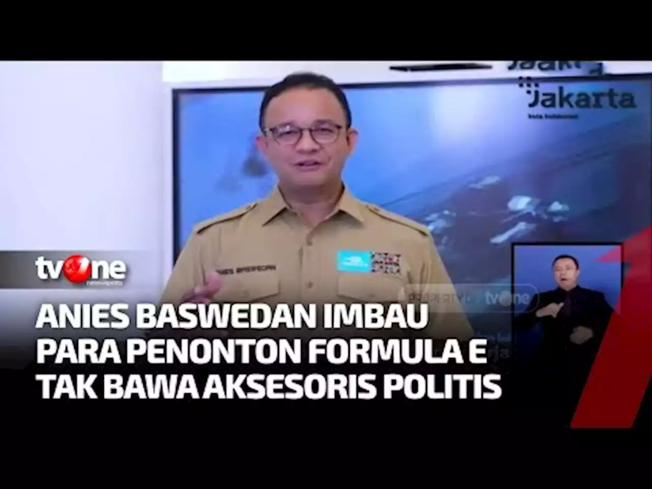 Anies Ajak Masyarakat Saksikan Ajang Formula E - tvOne