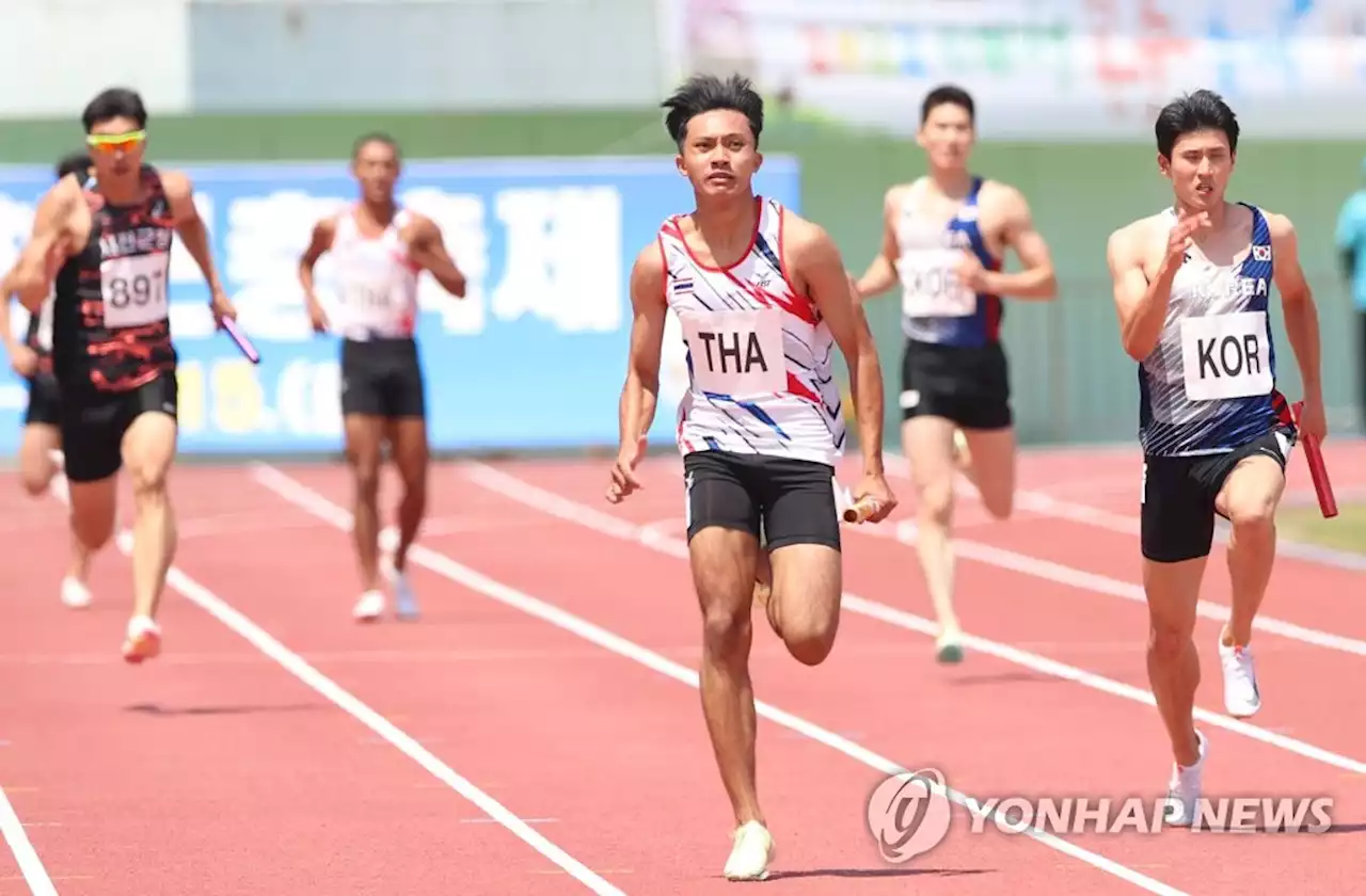 '훈련이 필요해'…한국 남자 400ｍ 계주팀, 이틀 연속 태국에 패 | 연합뉴스