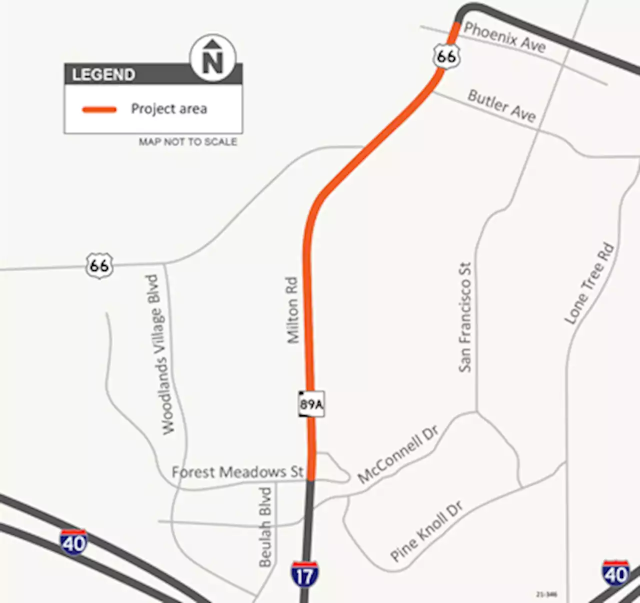 Plan for overnight lane restrictions on State Route 89A (Milton Road) in Flagstaff June 5-10