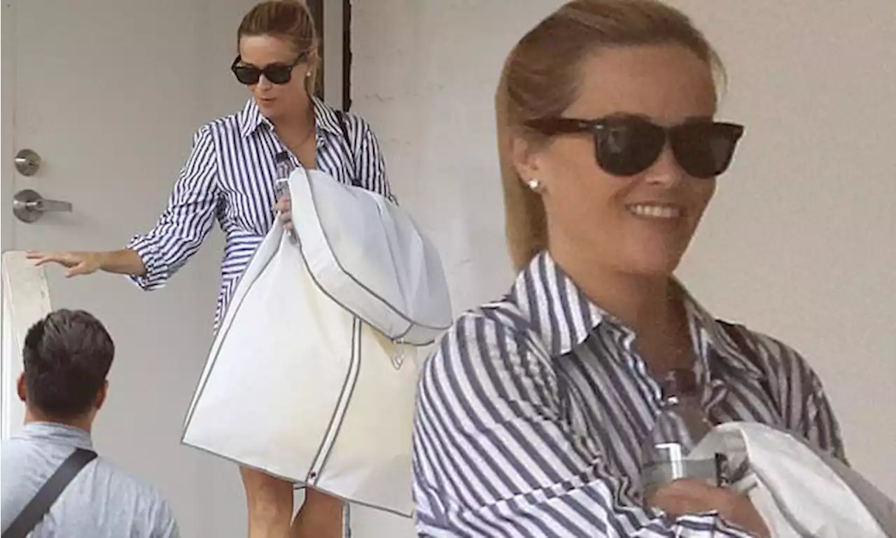 Reese Witherspoon looks relaxed in striped dress after fitting in LA