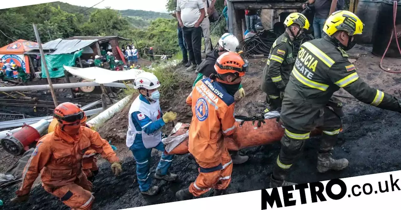 Mine explosion kills at least nine and traps six in Colombia