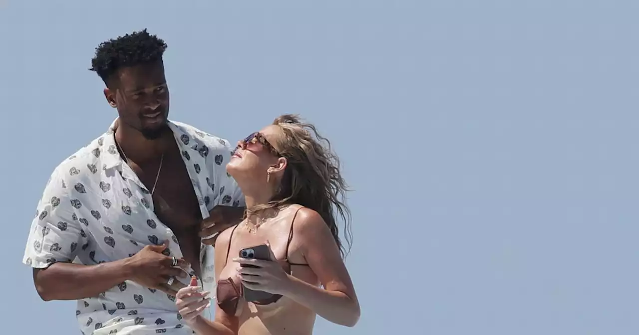 Love Island 2021 finalist Teddy Soares and Faye Winter pack in the PDA in Ibiza