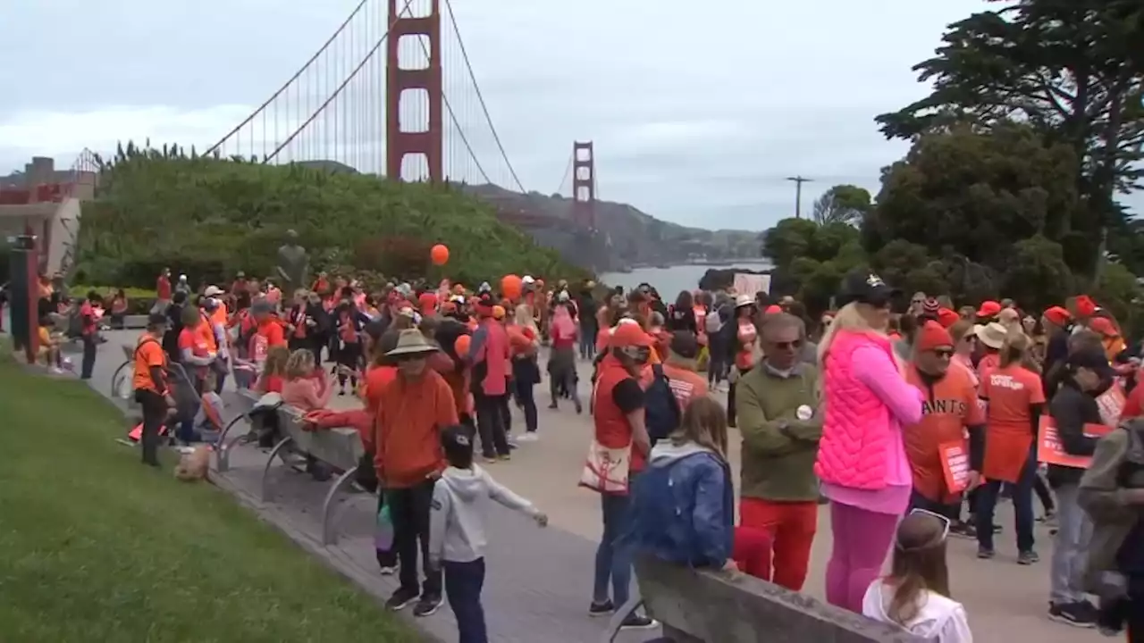 Bay Area Residents March to Seek End of Gun Violence at SF's Golden Gate Bridge