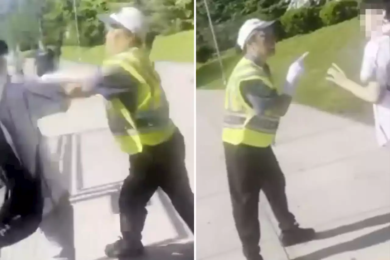 Crossing guard caught on video shoving and cursing at student