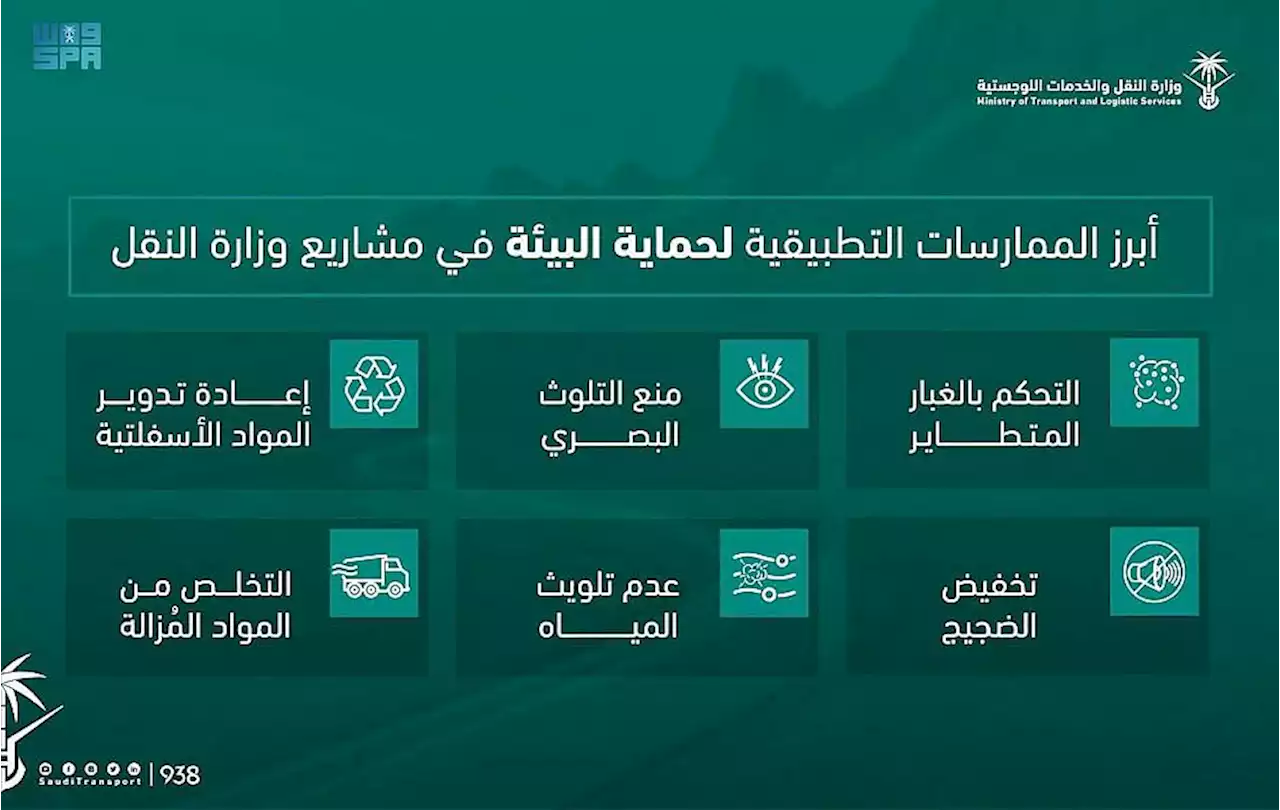بمناسبة 'اليوم العالمي'.. منظومةُ النقل والخِدْمَاتِ اللوجستية تستعرضُ جهودَها في الحفاظ على البيئة
