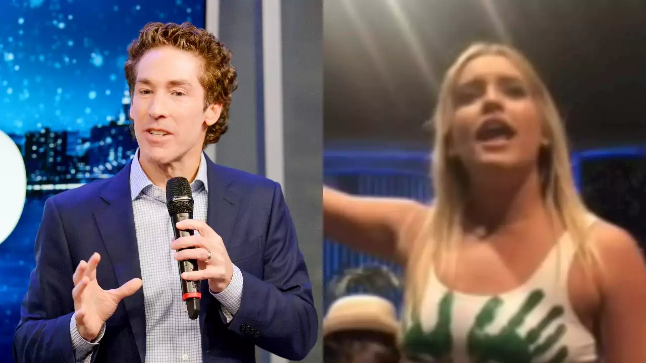 Abortion activists strip during Joel Osteen church service: 'Overturn Roe, hell no'