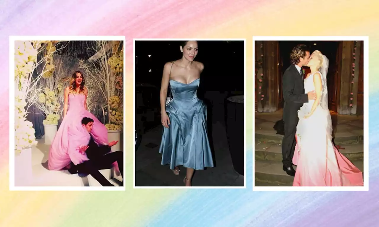 12 celebrity brides who turned heads in beautiful bright wedding dresses