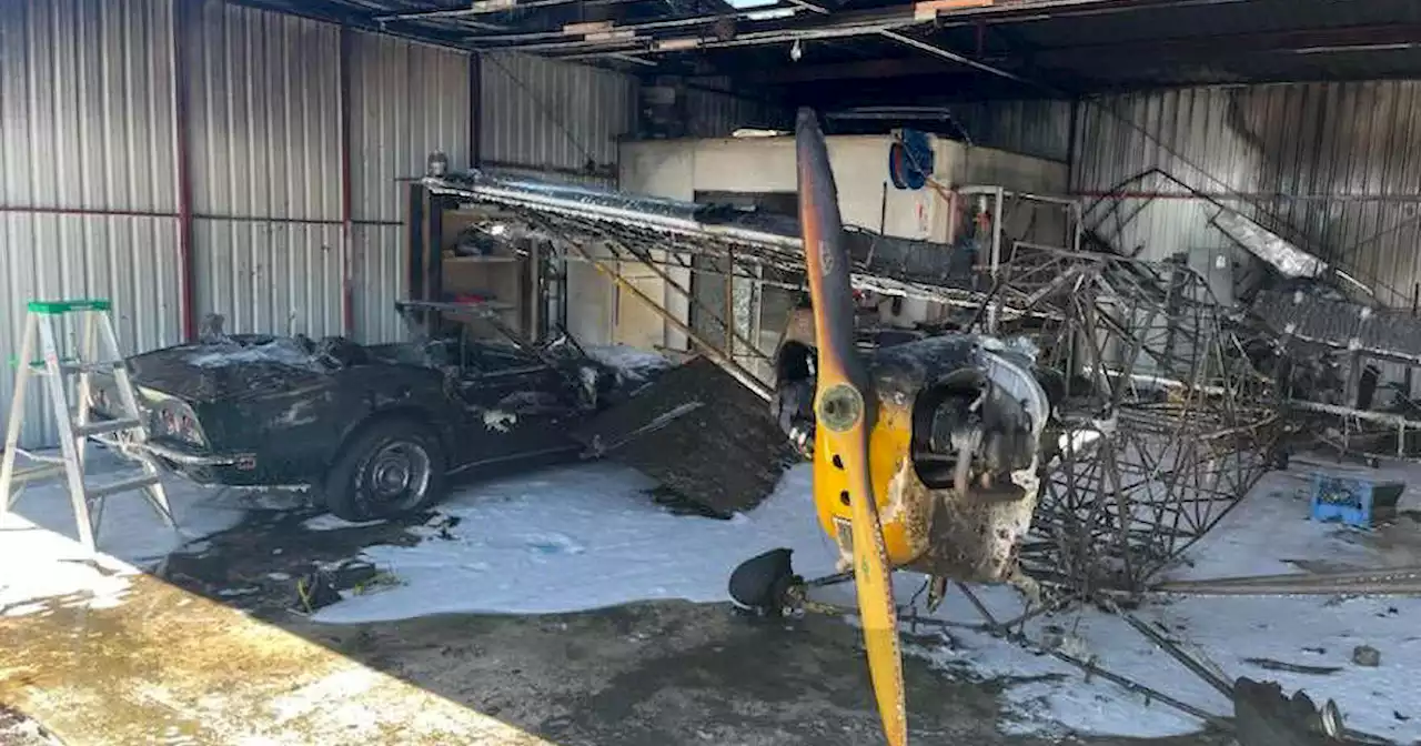 Update: Fire, explosion at Petaluma Municipal Airport destroy hangar, small plane