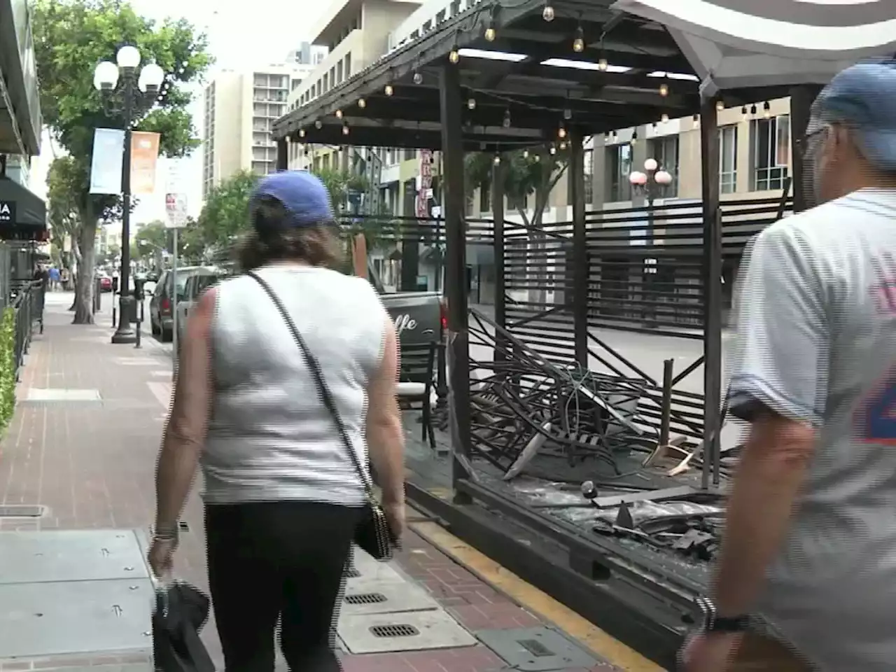 WATCH: Drunk Driver Smashes Into Gaslamp Restaurant's Street Patio