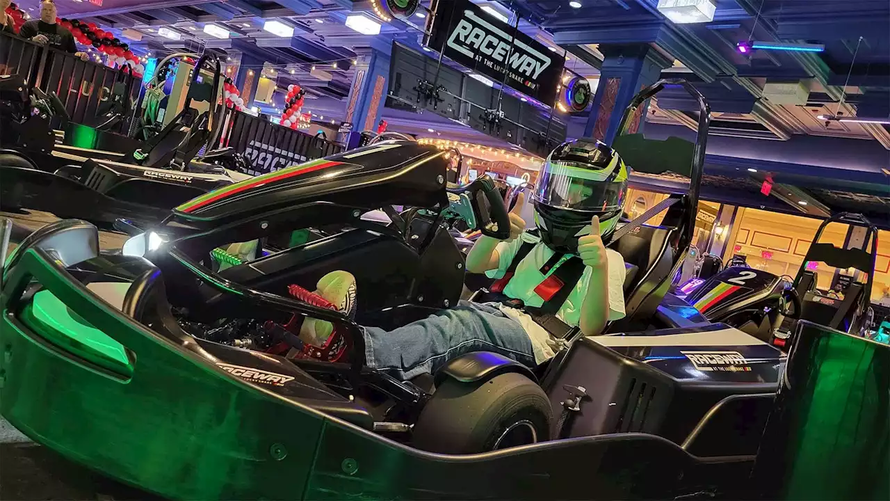 Atlantic City hotel builds massive electric go-kart raceway in the lobby