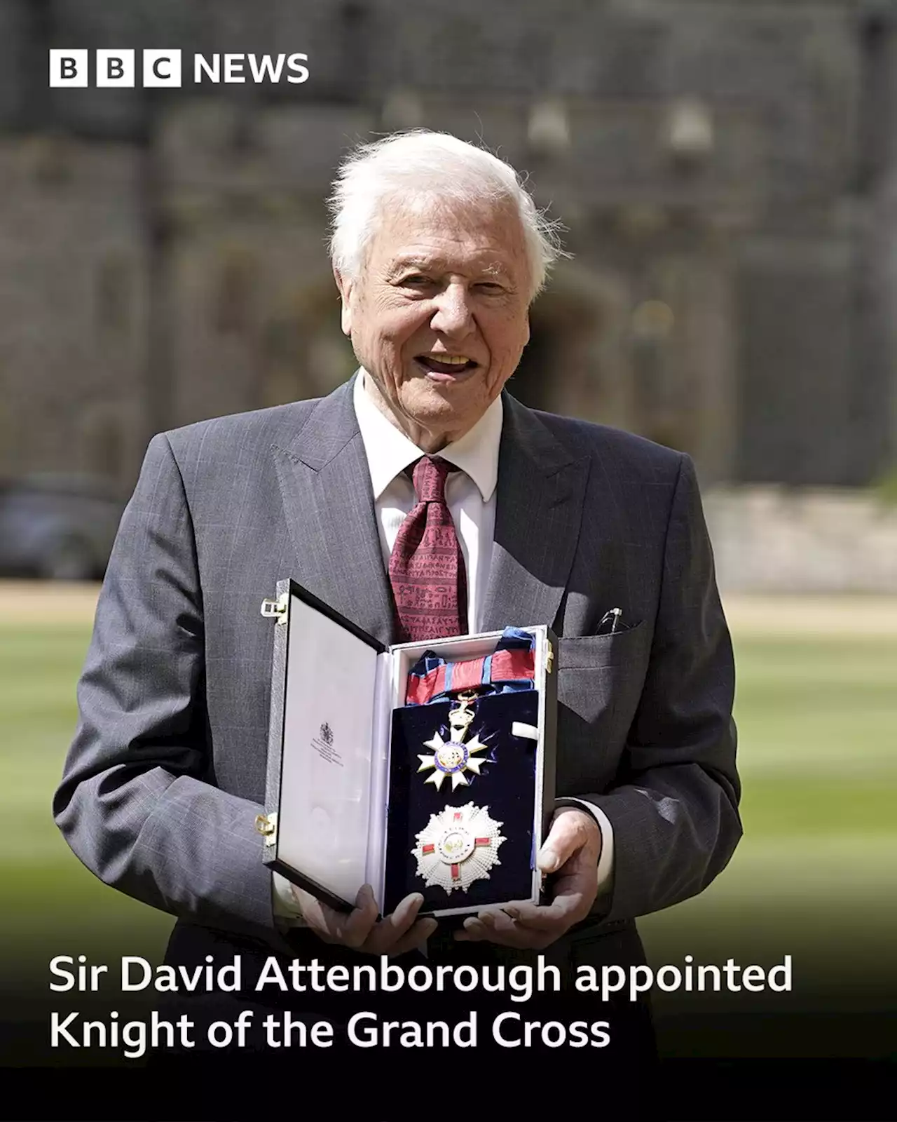 Sir David Attenborough receives royal honour at Windsor