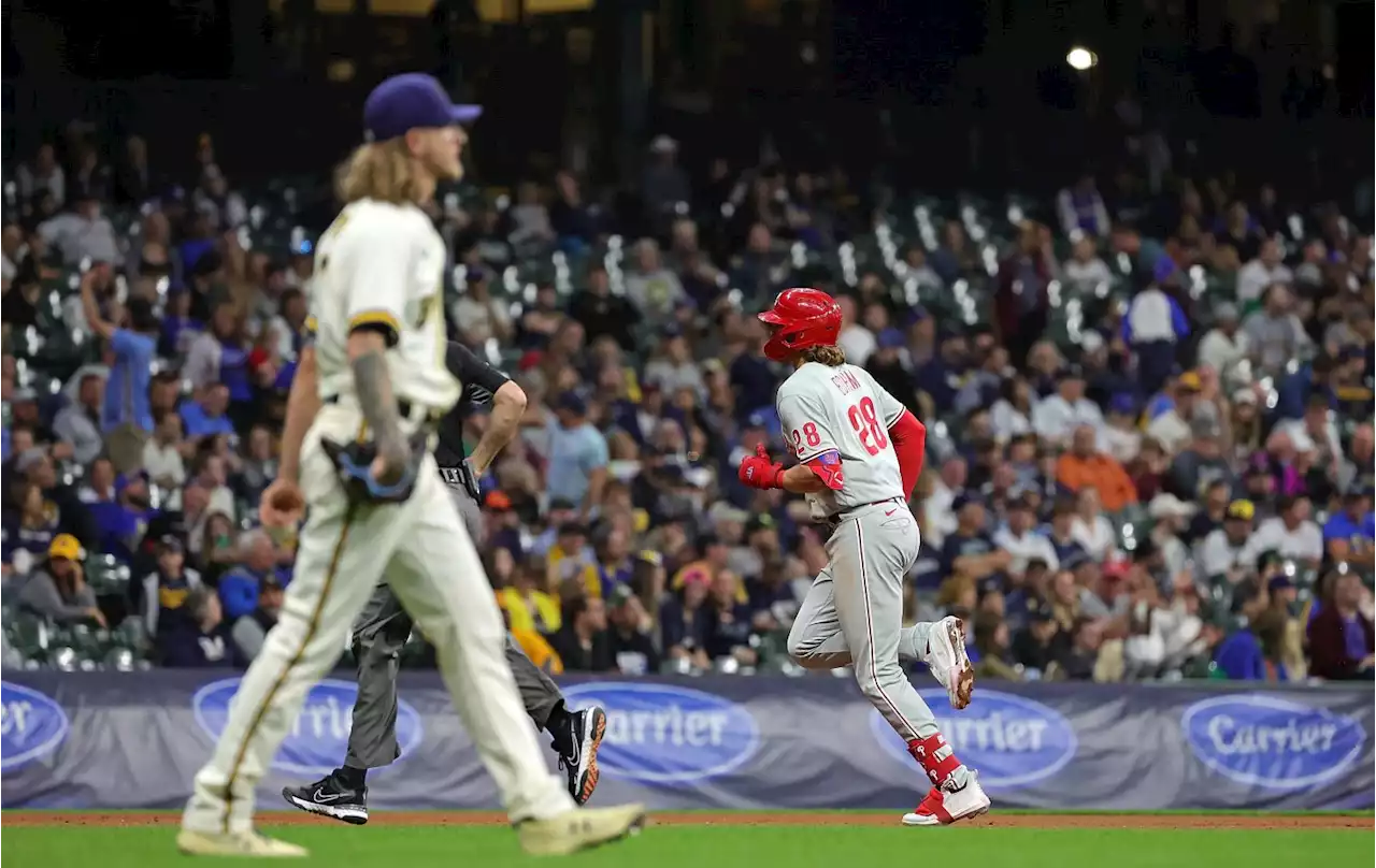 Phillies Tag Hader For 2 HRs In 9th, Rally Past Brewers 3-2