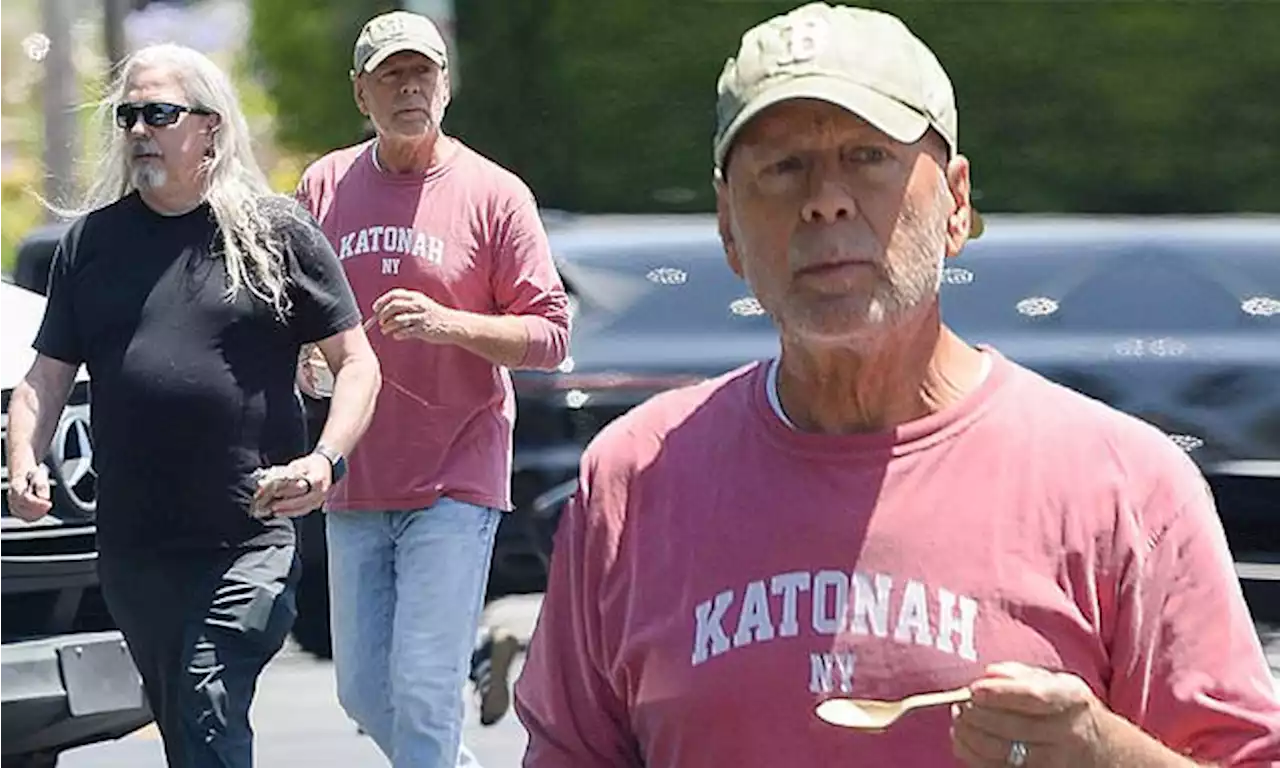 Bruce Willis goes out for ice cream with his friend Stephen Eads