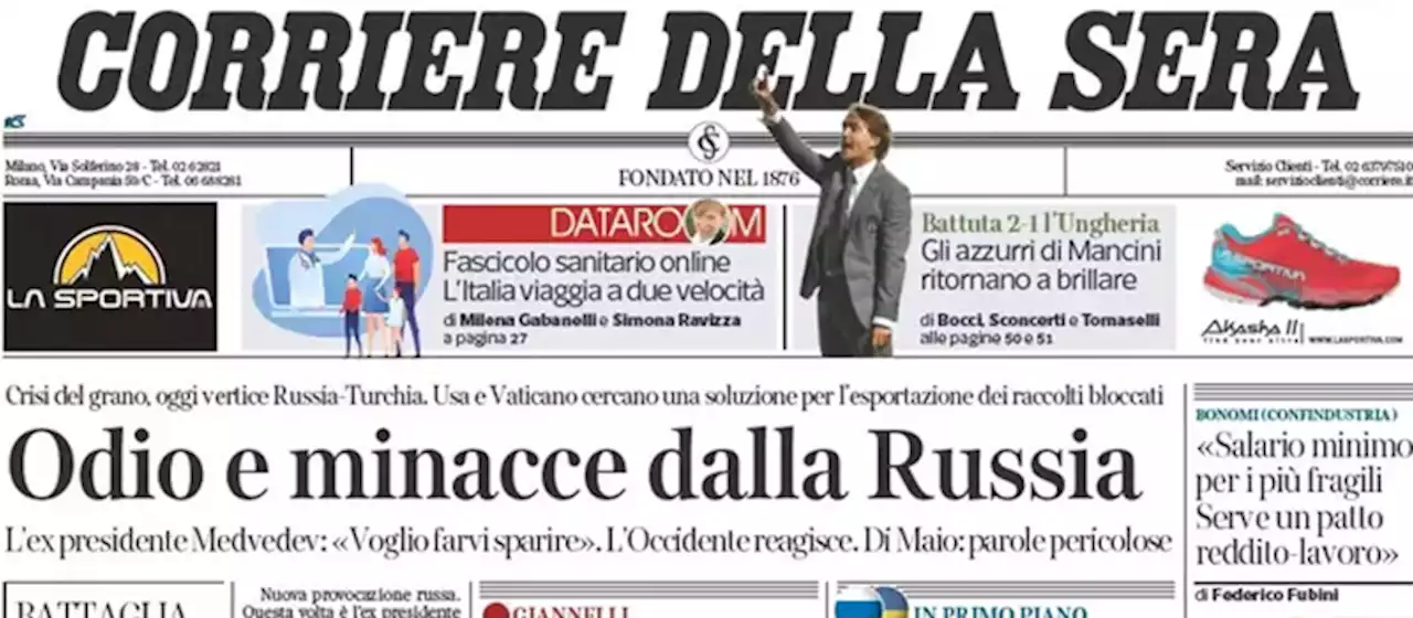 Le prime pagine di oggi - Il Post