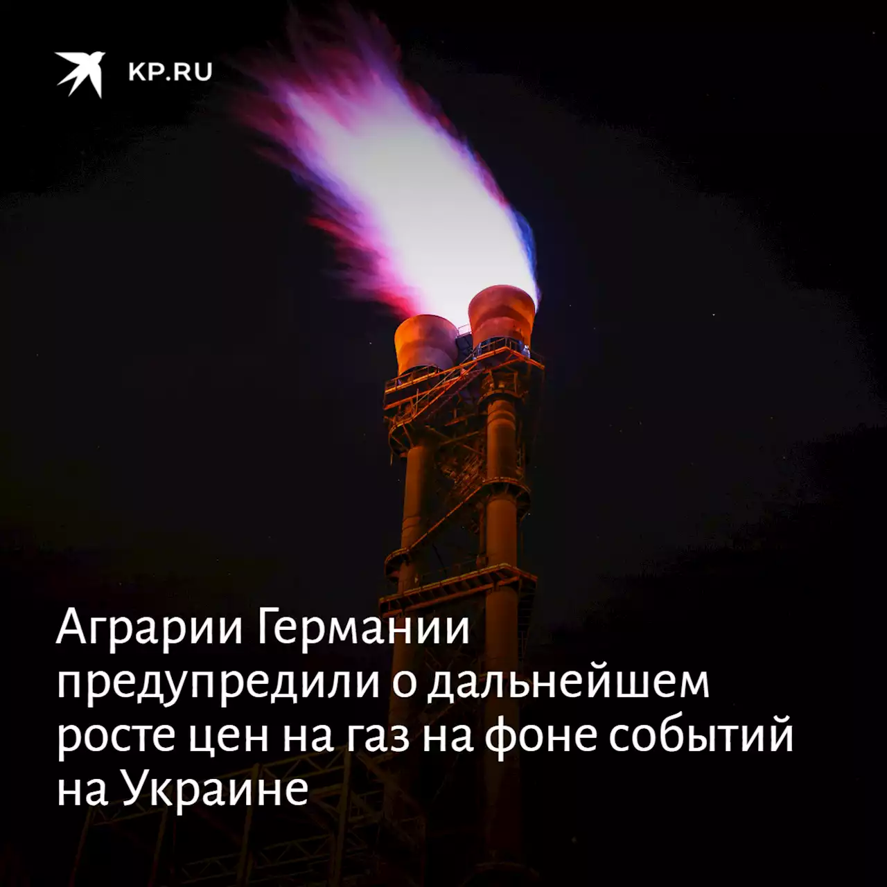 Аграрии Германии предупредили о дальнейшем росте цен на газ на фоне событий на Украине