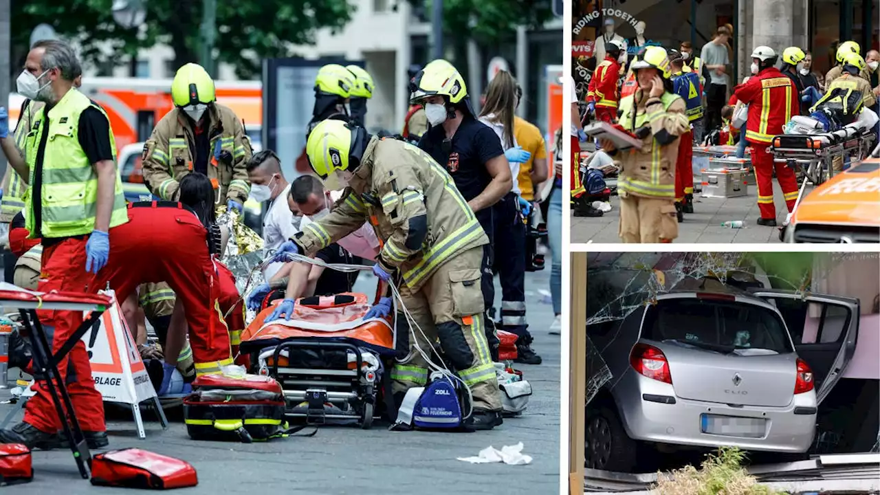 At least one dead and five fight for life after car ploughs into shoppers in Berlin