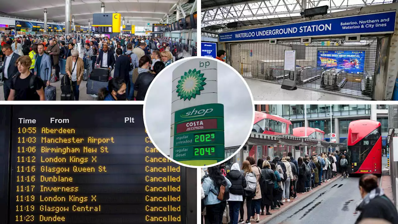 Brits face summer travel misery with rail strikes, soaring fuel prices and airport chaos