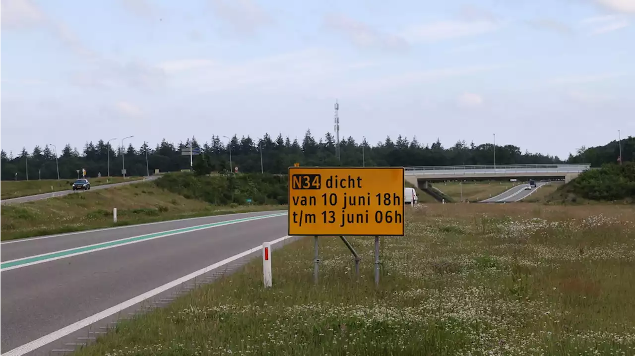 N34 bij Klijndijk komende twee weekenden dicht