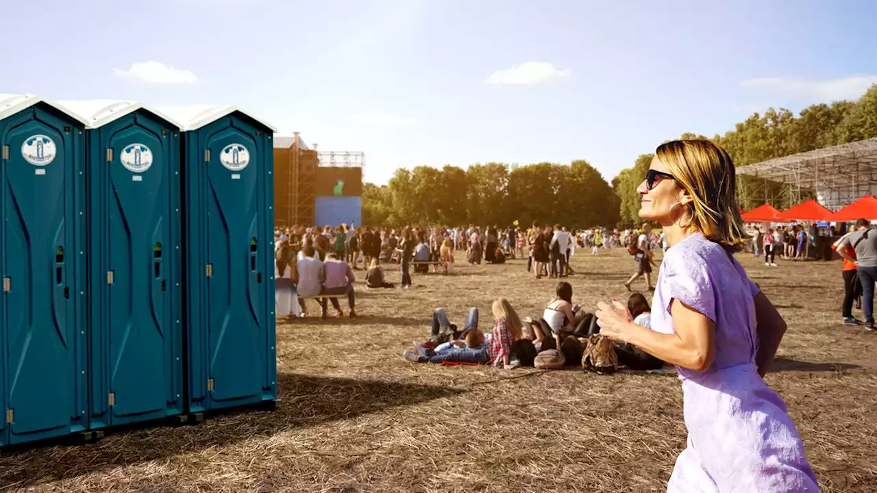 Woman Beelining For Music Festival Porta Potties Must Have Come Specifically To See Them