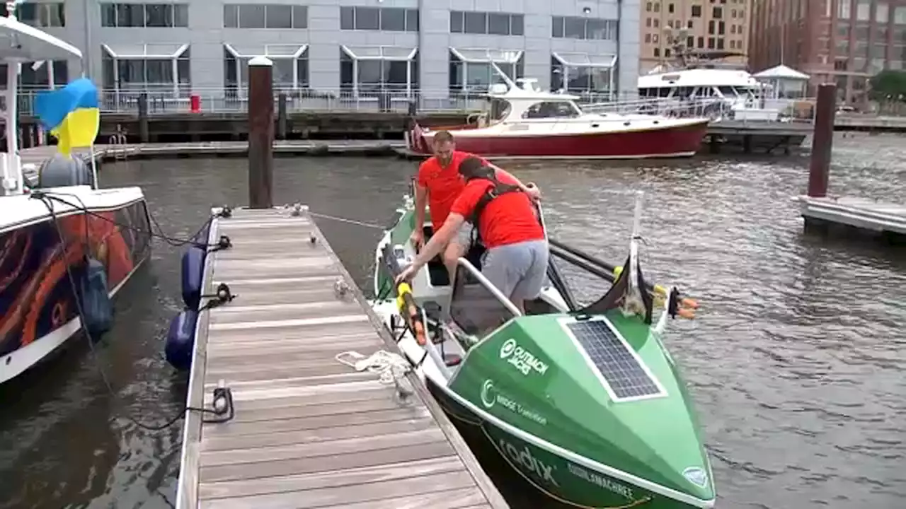 2 men to row in small boat across the Atlantic from New York City to Ireland