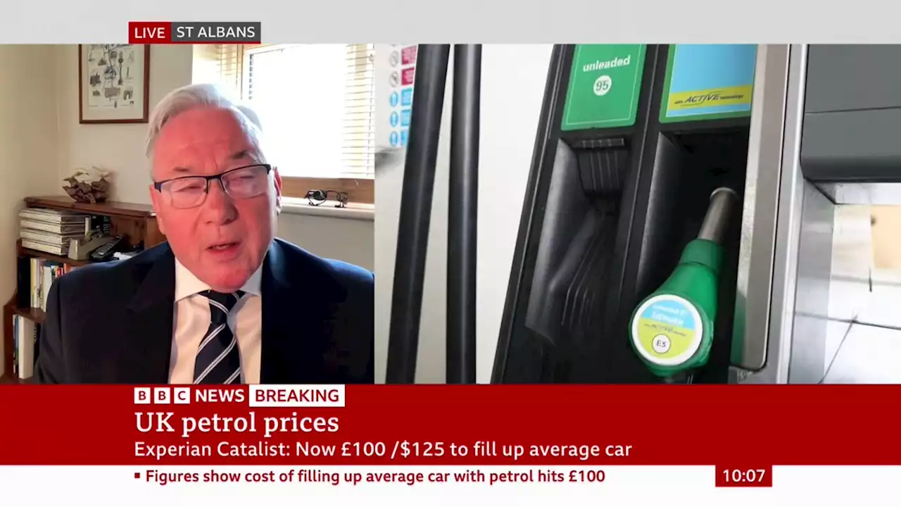 Drivers pay £100 to fill tank for first time as petrol prices soar