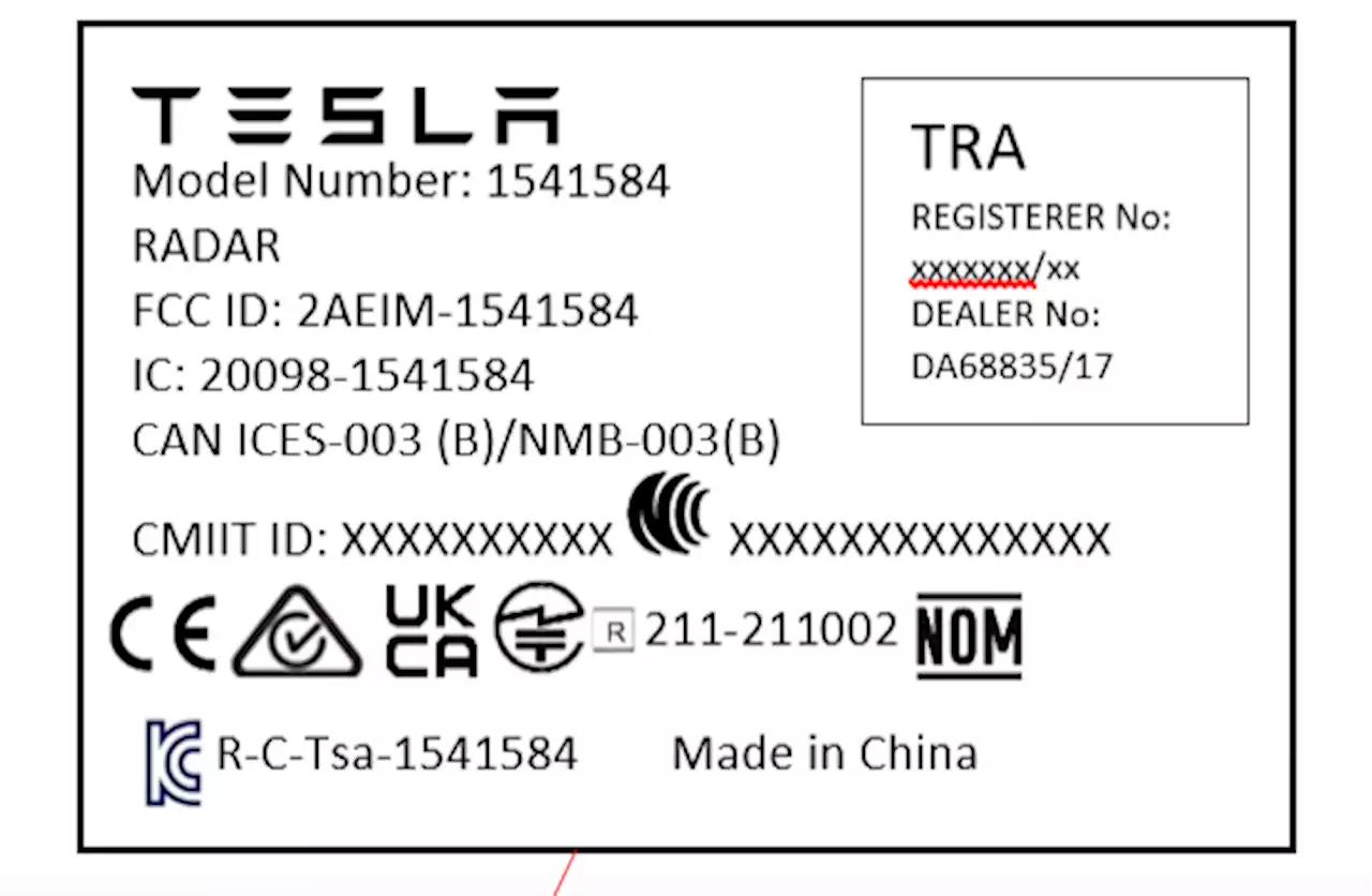 Tesla Registers New High-Res Radar Unit With FCC