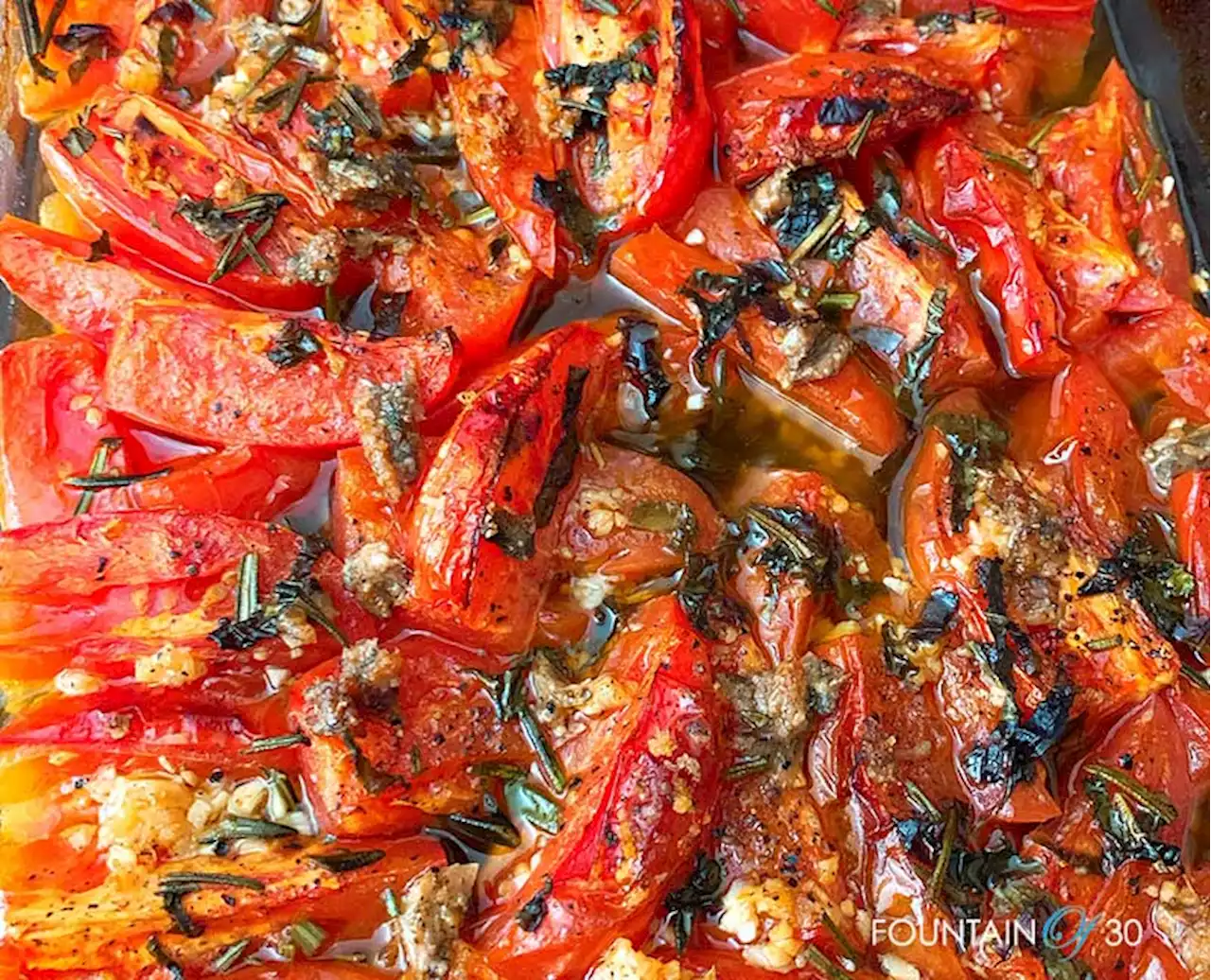 Easy To Make (and Addictive) Roasted Tomatoes With Anchovies Appetizer