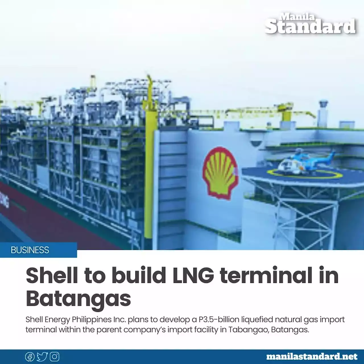 Shell to build LNG terminal in Batangas