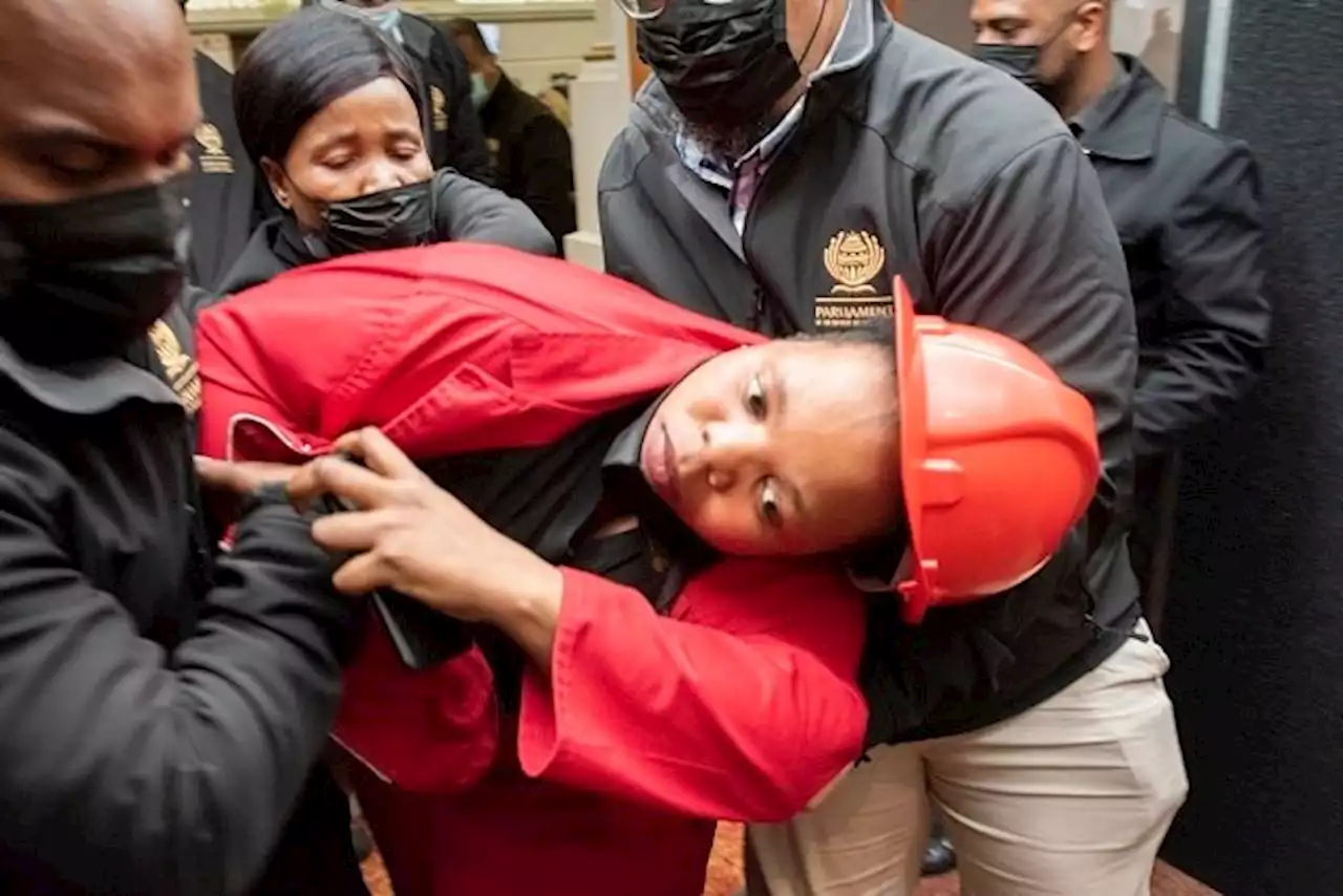 WATCH | EFF MPs thrown out after disrupting Ramaphosa's budget vote, calling him a money launderer | News24