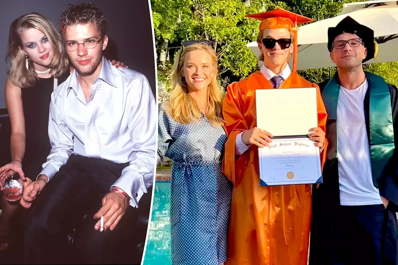 Reese Witherspoon and ex Ryan Phillippe reunite at son Deacon’s graduation