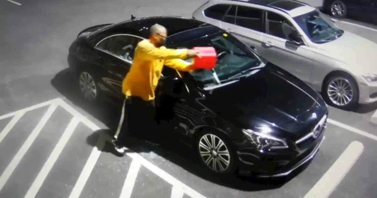 Cleveland Fire seeking man caught on camera pouring gasoline inside vehicle, setting it on fire