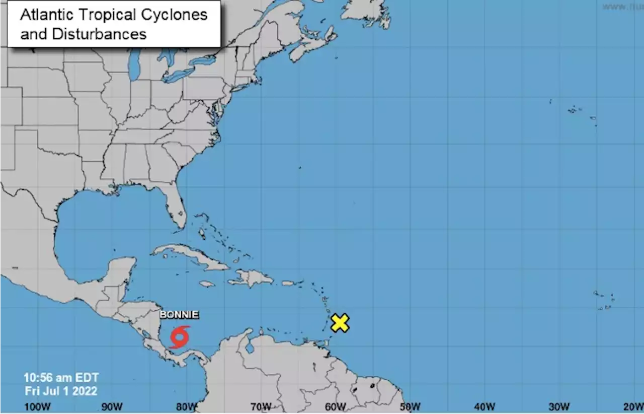 Tormenta tropical 'Bonnie' avanza por el Caribe rumbo a Nicaragua y Costa Rica