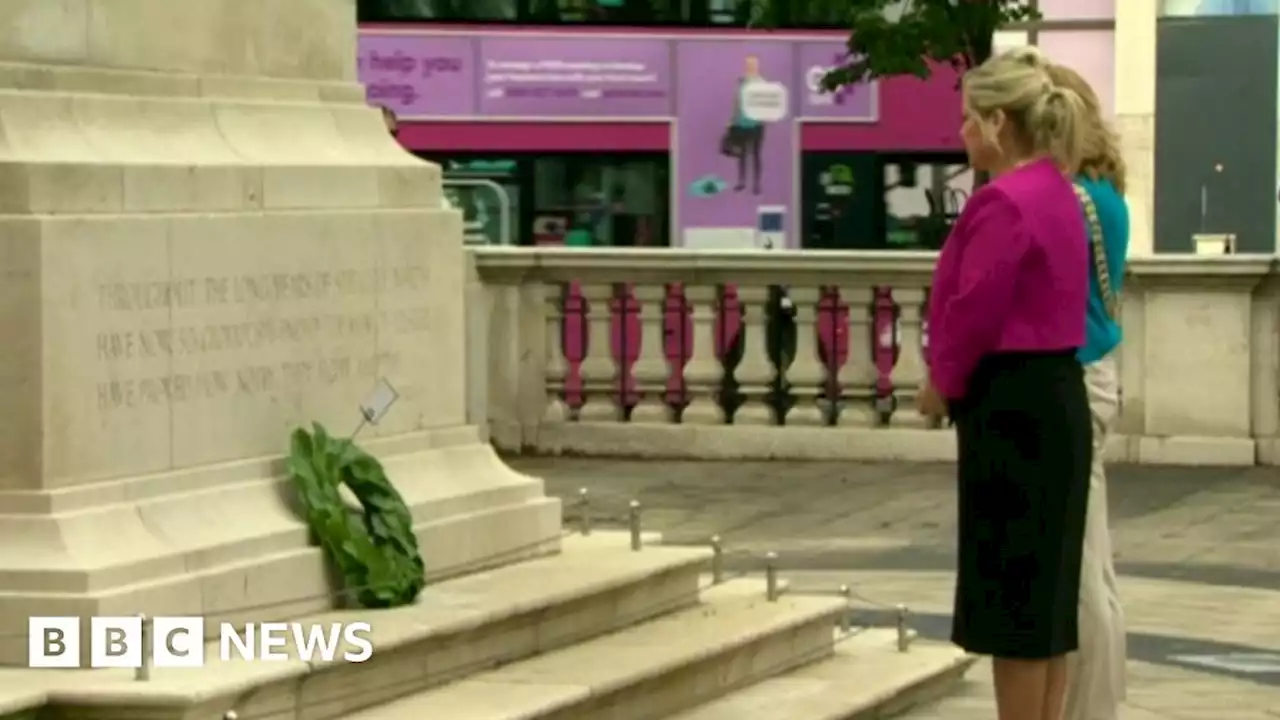 Michelle O'Neill lays Somme wreath in Belfast